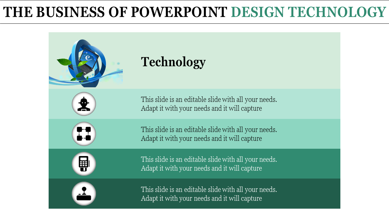 Free - Creative Technology  PowerPoint Template Design 